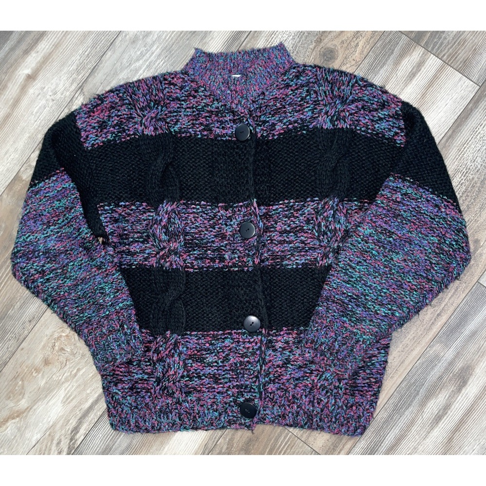 Women's Red Black Geoffrey Ltd. Pullover Mock Neck Sweater Sz Large Long Sleeves